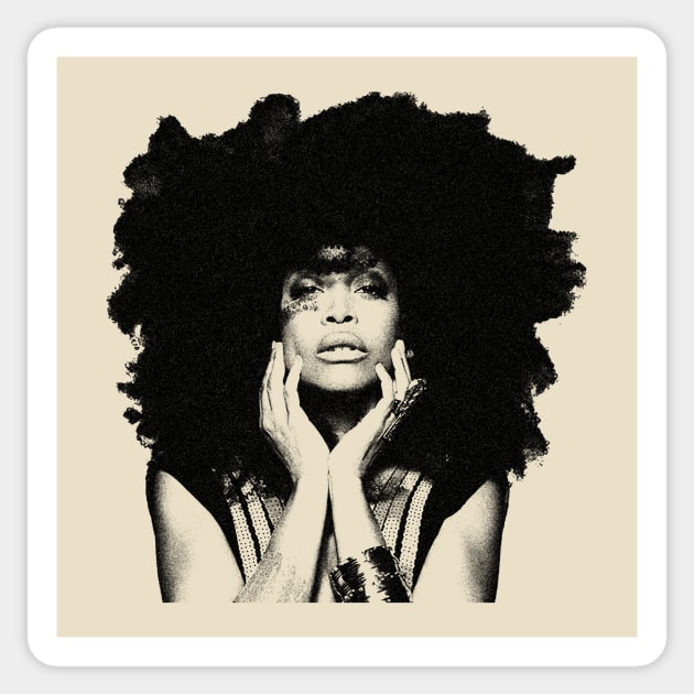 Erykah Badu Vintage drawing Sticker by SYNDICATE WORLD